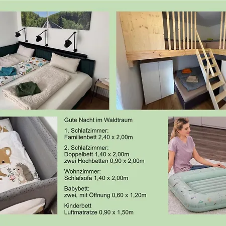 Bergtraum Schwimmbad, Sauna, Familienbett, Kinderbett, 2 Baeder Apartman